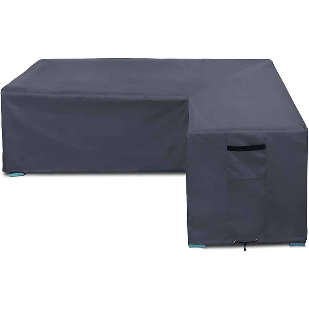Gray Waterproof Oxford Fabric Patio Sectional Sofa Cover 104x83