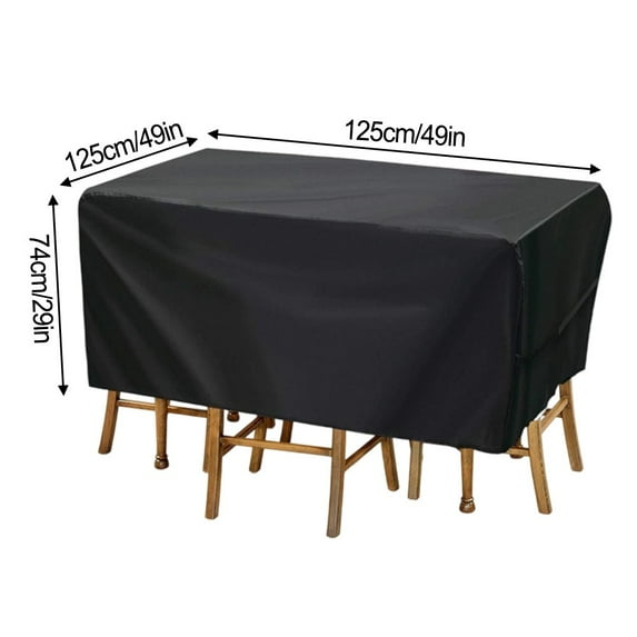 Outdoor Furniture Cover Waterproof Rectangular Patio Table and Chair Set Protection with Windproof Buckles