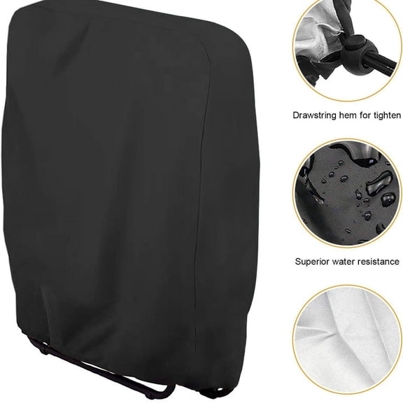 Outdoor Furniture Cover Waterproof,Zero Gravity Chair Covers,Folding Patio Chair Covers All Weather, 97*34*110cm, Black