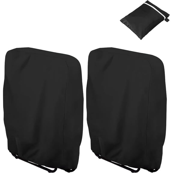 Outdoor Furniture Cover Waterproof, Zero Gravity Chair Covers, Folding Patio Chair Covers All Weather, Dustproof Anti Gravity Chair Cover with Storage Bag, Black