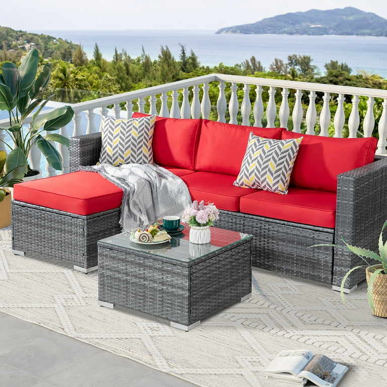 Small rattan outdoor sofa sale