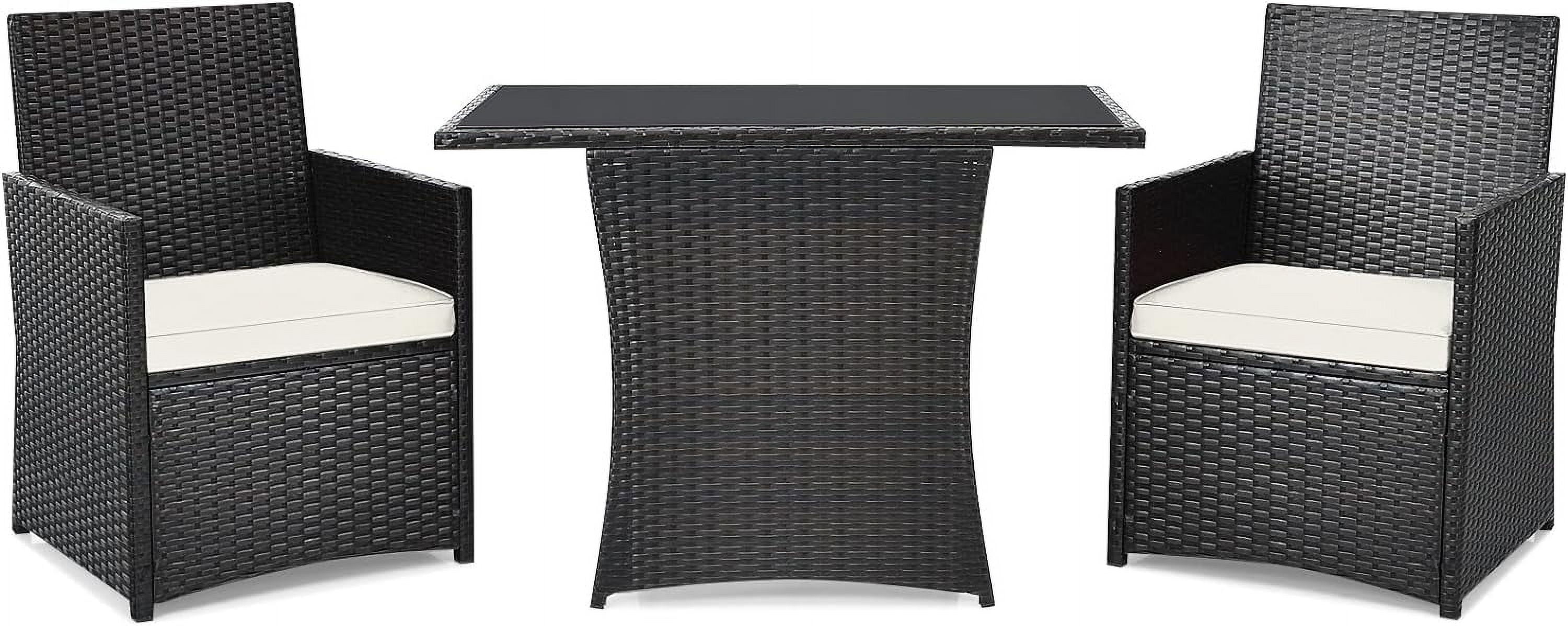 Outdoor Furniture Set All Weather Wicker Rattan Patio Dining Set W