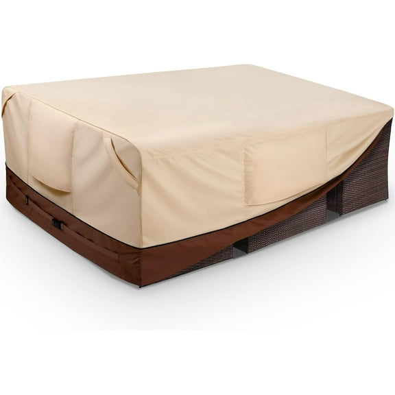 Outdoor Furniture Set Covers Waterproof, Patio Table and Chairs Covers Square Heavy Duty - Fits up to 84L x 84W x 28H inches