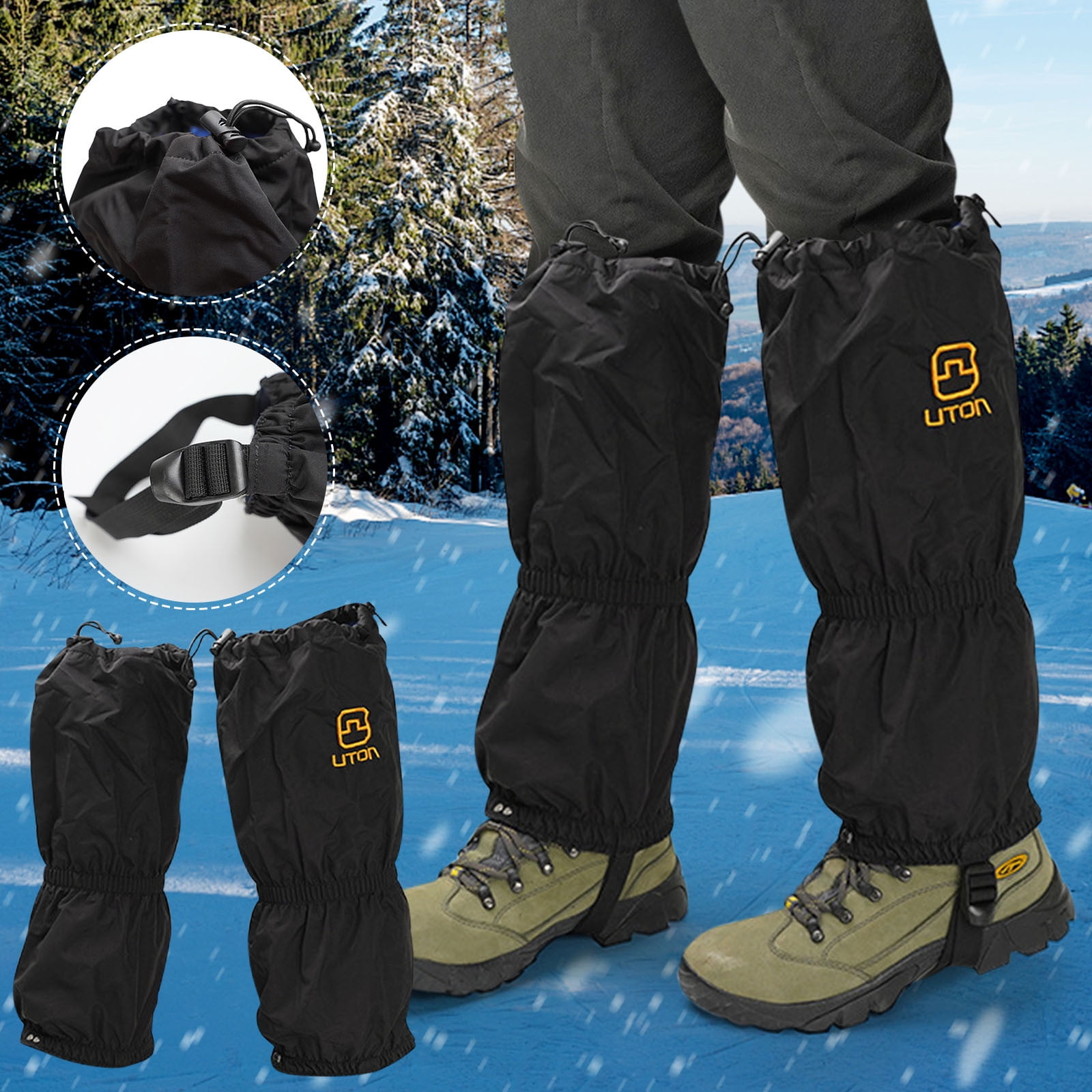 Outdoor Gaiters Leg Protectors for Hiking Skiing Mountaineering | 210D ...