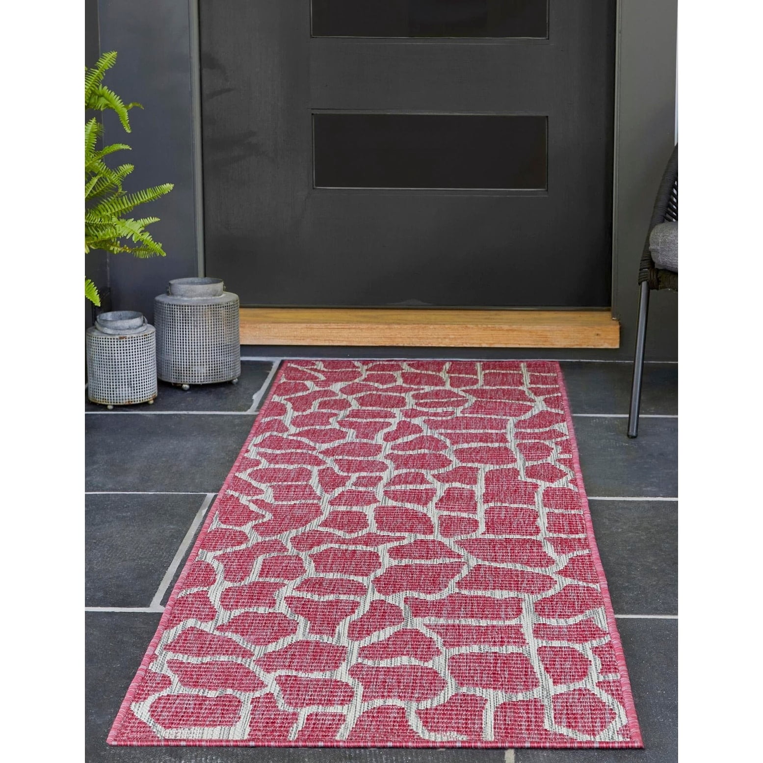 Outdoor Gallery Collection Area Rug Magenta - 2'x8' - Walmart.com