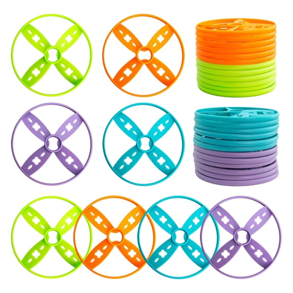 Outdoor Games for Kids Ages 4-8 24 Pack Flying Discs Supplement Set