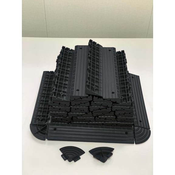 Outdoor Garden Accessories, Auxiliary products for splicing plastic floors, 60edge sealing strips and 4corners,Dark Gray, Dark Gray Garden Accessories,Polypropylene Backyard Garden Accessories