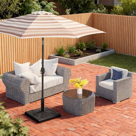 Outdoor Garden Accessories, Square Outdoor Umbrella Stand Holder,Fashion Resin Patio Umbrella Base,for Parasol Poles, Black Garden Accessories,Resin,Steel Backyard Garden Accessories