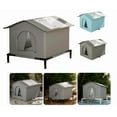 thumbnail image 1 of Outdoor Garden Cats Shelter Strays Cat Bed: Waterproof, Rainproof, Cold-Resistant, Spacious Enclosed Tent, All-Seaso/n Use, Small Cats Protective Nest From Rain and Cold Prevent (Gray, M), 1 of 9