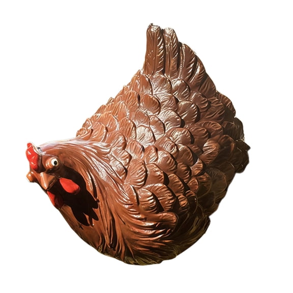 Outdoor Garden Chicken Fence, Ornamental Metal Hen Decorative Piece for Home Yard, Landscape Poultry Sculpture Display Decoration