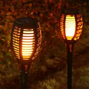 Outdoor Garden Decor 2Pack 96LED Solar Torch Lights Flickering