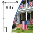 thumbnail image 1 of Qjidjing Outdoor Garden Flagpole, Metal, Including Windproof Clip and 2 Spring Buckles, for Yard Decoration, Courtyard Layout, Independence Day 250th Anniversary Ornament, 1 of 7
