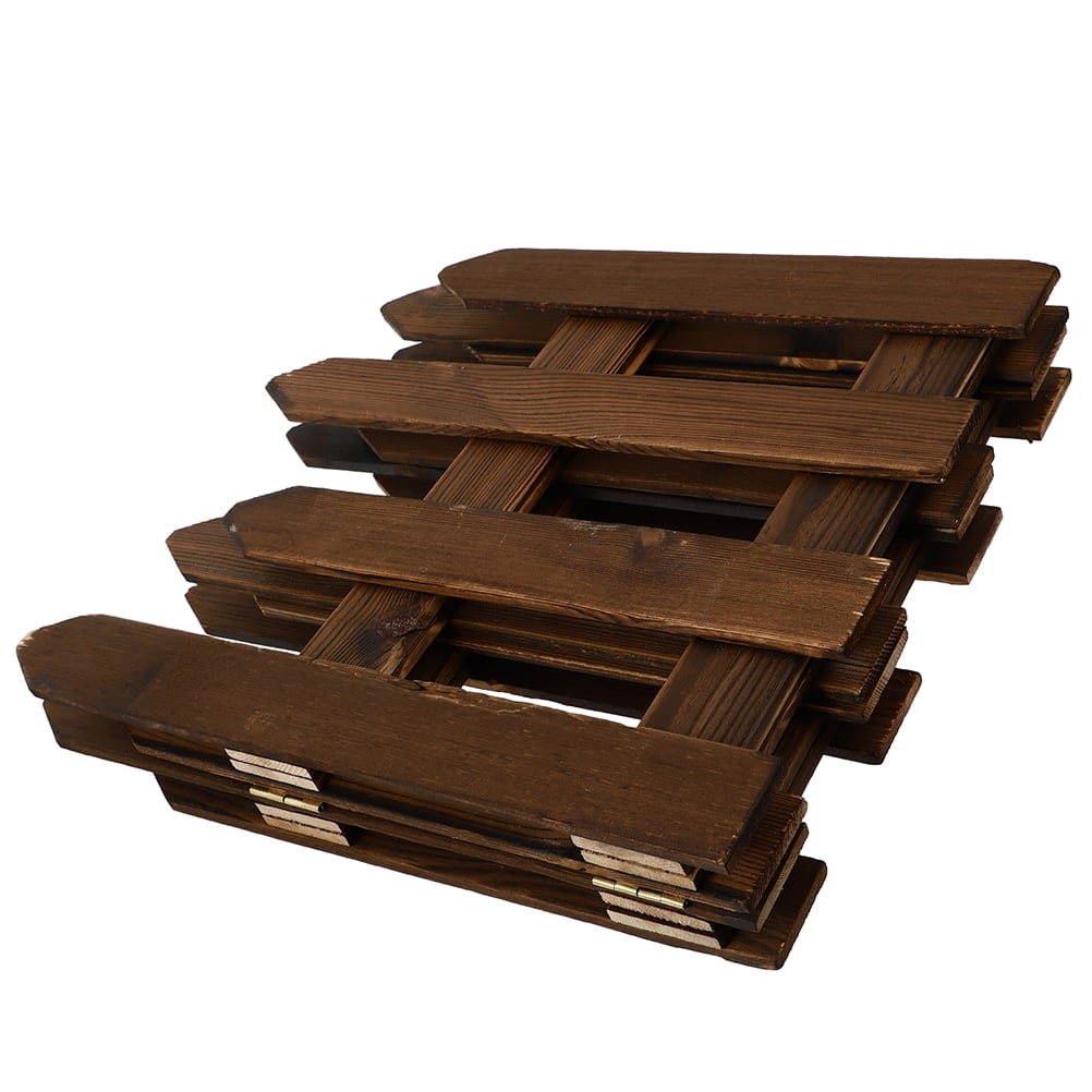 FELTECHELECTR Lawn Edging Garden Fence Wooden 1Pack