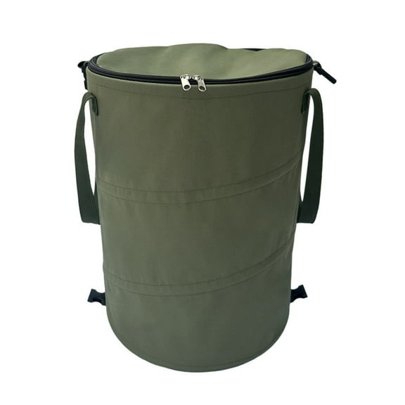 Outdoor Garden Garbage Storage Trash Bag Foldable Portable Trash Can For Camping Grass Collection Bin