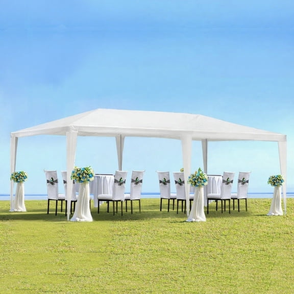 Outdoor Garden Gazebo Wedding Party Tent Canopy Marquee without Sidewalls 10x20' White