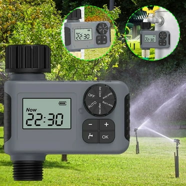 Outdoor Garden Hose Faucet Timers, Programmable Sprinkler Timer, Waterproof Smart Water Timer for Lawns Yard Pool, Automatic Drip Irrigation and Lawns Watering System