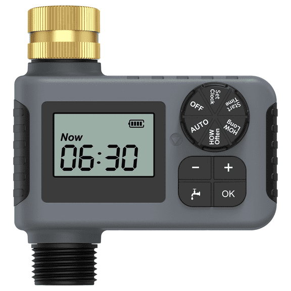 Hose Water Timer, Programmable Sprinkler Timer with Rain Delay/Manual/Automatic Drip Irrigation System for Outdoor Garden Yard, 1 Outlet