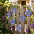 thumbnail image 1 of Outdoor Garden Iron Daisy Wall Hanging Decorative Metal Flower Art Creative Horticultural Wall Decor Hand Cut Multicolor Waterproof for Courtyard Balcony Fence Gift, 1 of 5