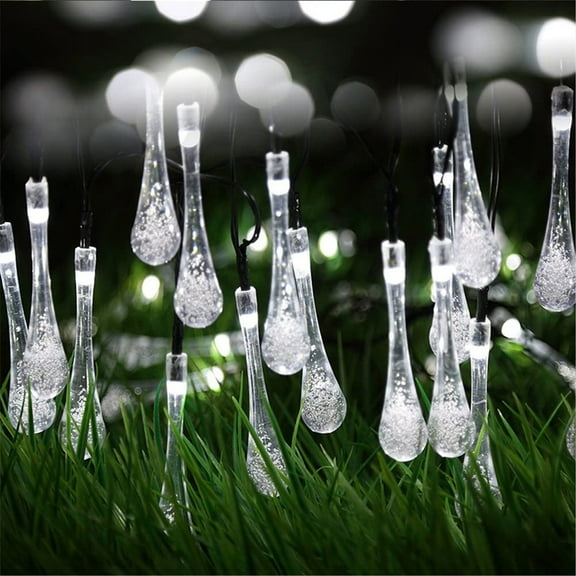 Outdoor Garden Party 30 LED Teardrop Powered String Lights Light