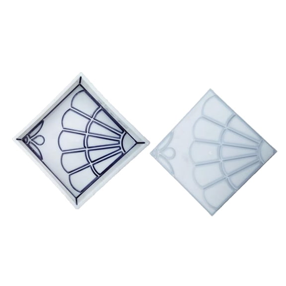 Outdoor Garden Path Maker Mold Fan Shape Design for Diy Cement Stepping Stones Reusable Polypropylene Paving Tool for Patio Decor