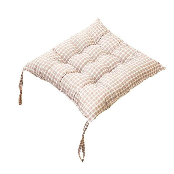 Outdoor Garden Patio Cushion Pad, 40x40cm Soft Pearl Cotton Seat Cushion with Straps, Multicolor Home Kitchen Office Sofa Chair Cushion
