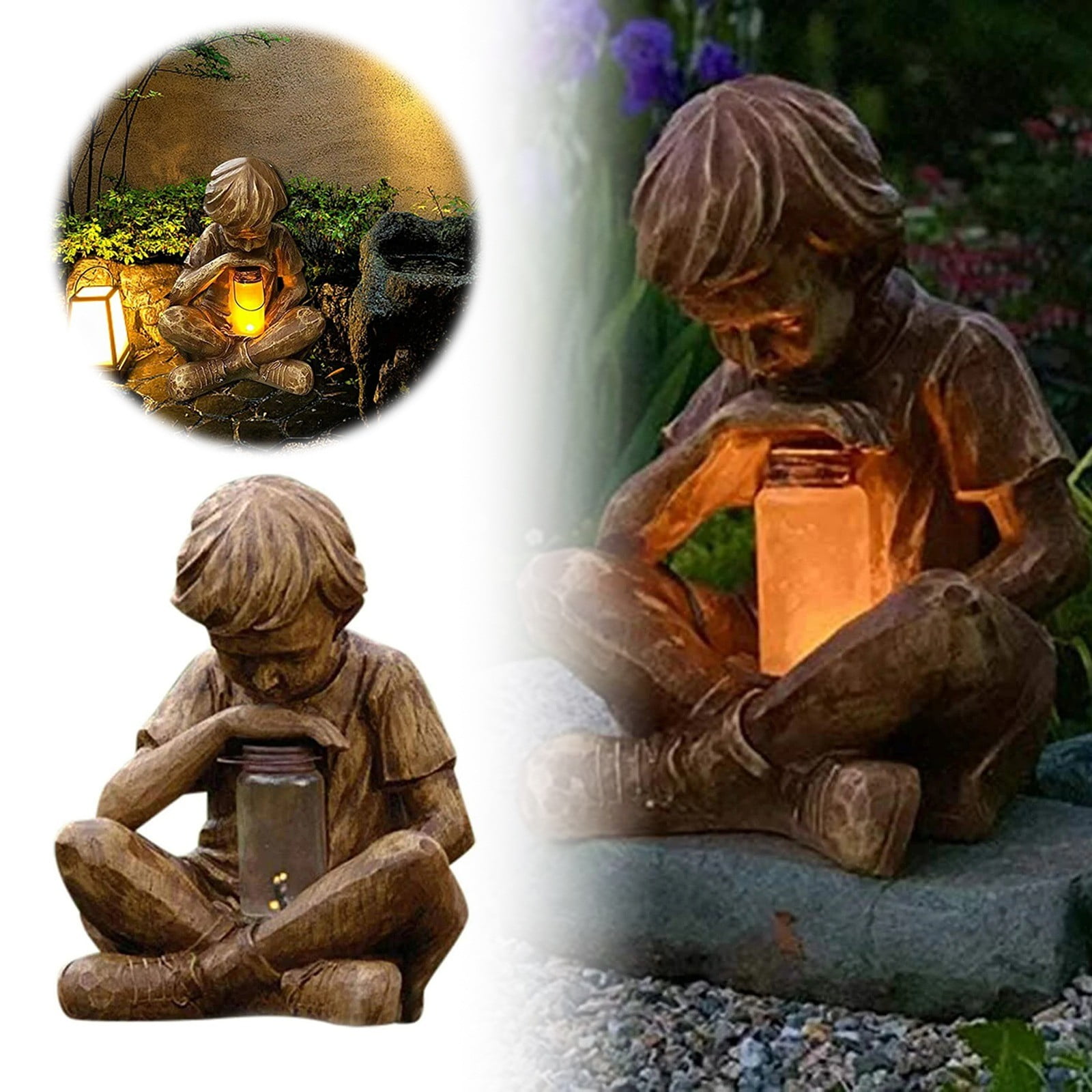 Outdoor Garden Prodigy Statue Elegant Sculpture for Patio
