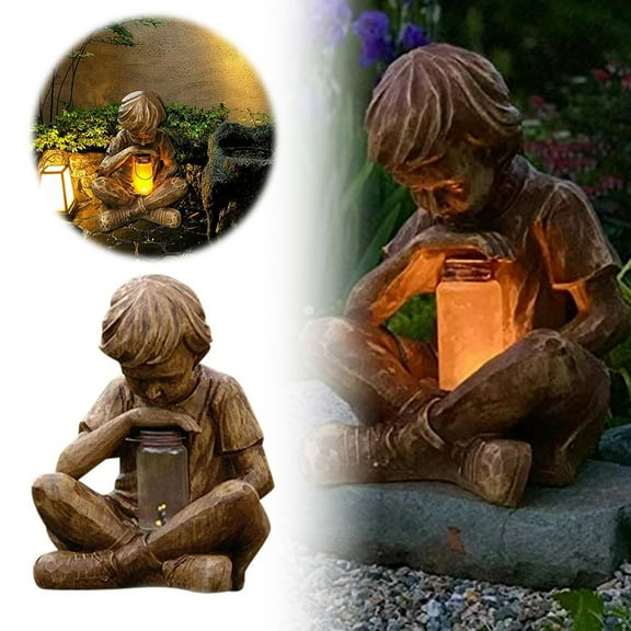 Outdoor Garden Sculpture of The Prodigy Statue - Elegant Home for Landscaping and Outdoor Spaces - Unique Design for All Seasons