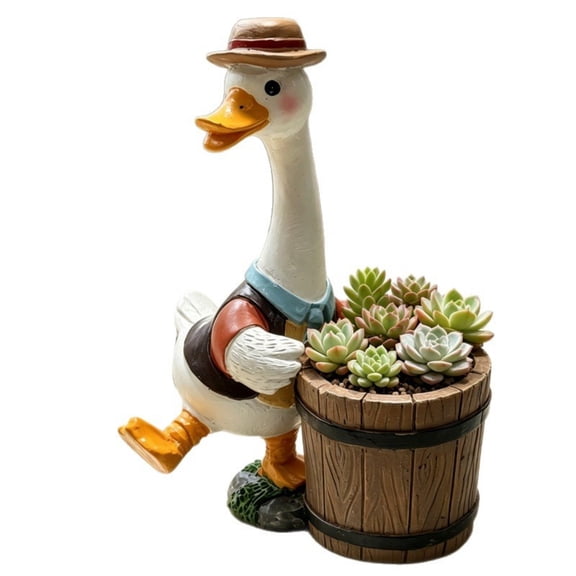Outdoor Garden Simulation Duck Flower Pot