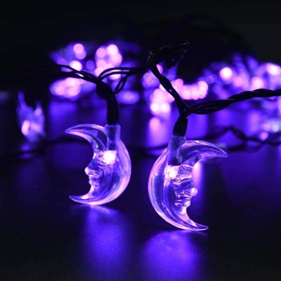 Outdoor Garden Solar String Lights, 4.8M 20LED Solar Moon Lights Moon Fairy Lights String Lights Waterproof with 8 Mode