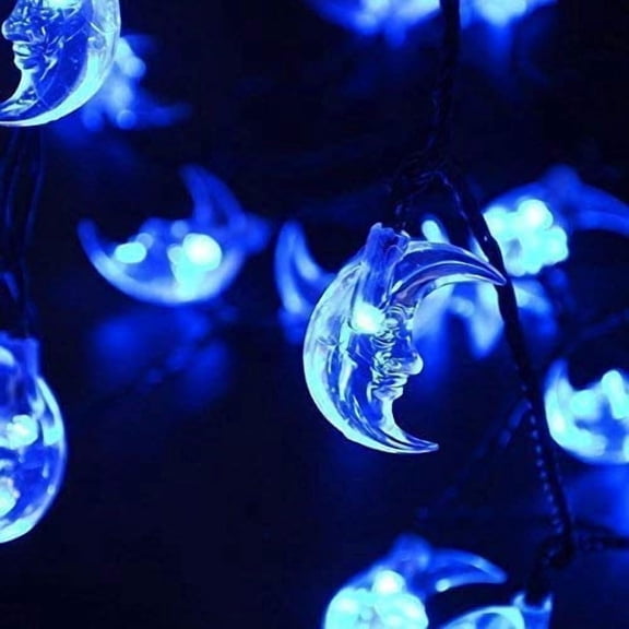 Outdoor Garden Solar String Lights, 6M 30LED Solar Moon Lights Moon Fairy Lights String Lights Waterproof with 8 Mode