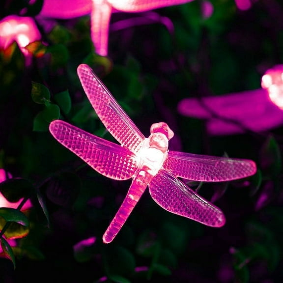 Outdoor Garden Solar String Lights, 6m 30LED Solar Garden Dragonfly String Lights Dragonfly String Light Waterproof for Yard