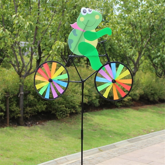 Outdoor Garden and Yard Decor 3D Large Animal Bee Windmill Wind Spinner with Rotatable Wings and Folding Feature (4#)