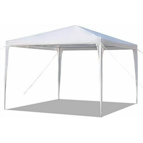 Canopy Tent 10x10 ft | Waterproof Gazebo with Spiral Tubes | Portable Outdoor Shelter for Camping, Beach, Parties, Parking | White$$Garden &