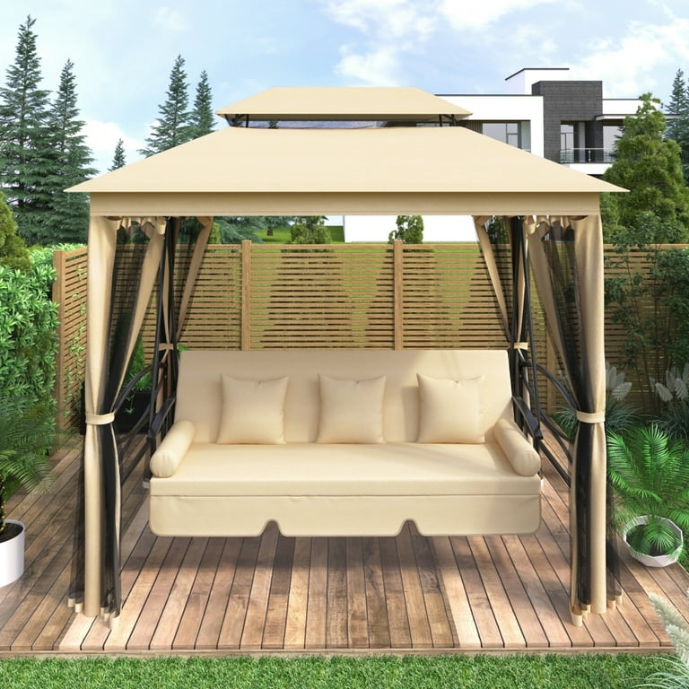 Outdoor patio daybed canopy gazebo swing new arrivals