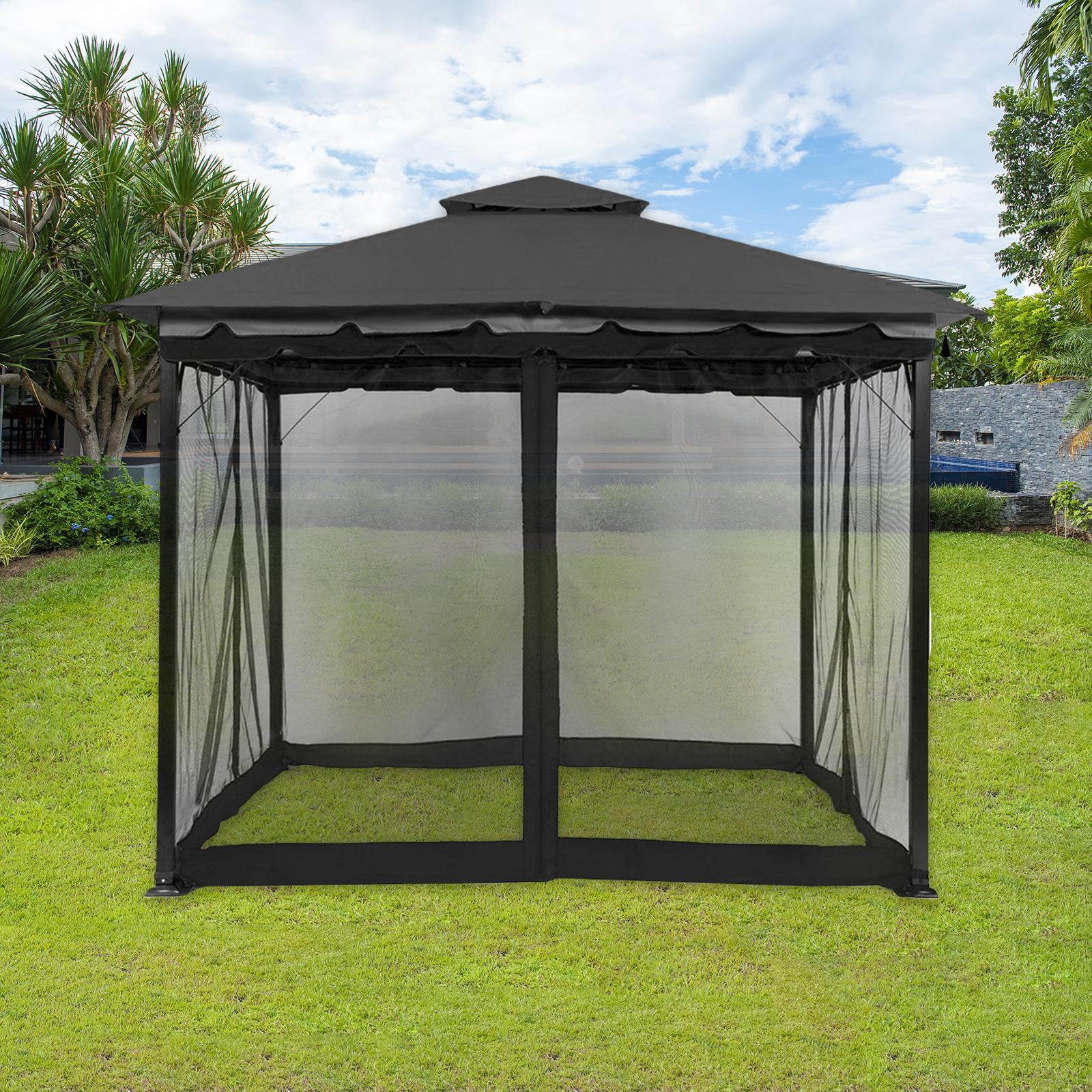 Outdoor Gazebo Netting Outside Canopy Large Sun Shades Shelter