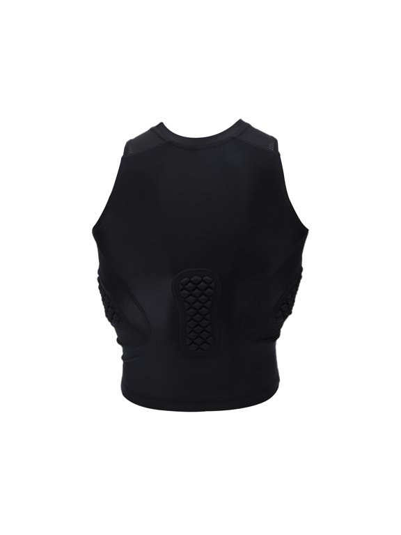 Outdoor Gear Baseball Chest Protector, Youth Adult Padded, Impact Guard Sleeveless, Muscle Support, Compression Style, Black, Polyester, Great for Baseball, Soccer, Softball, Safe while
