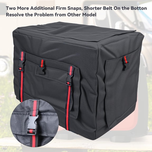 Outdoor Generator Cover While Running Universal Portable Generator Tent for Most Generators Up to 4000W, 21.7 x 13.8x17.4 inches,Can Be Rolled Up and Opened All Around, Black$$Garden & Patio