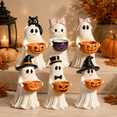 thumbnail image 1 of Outdoor Ghost Figurine with Pumpkin Candy Bowl, Halloween Decorations with a Witch Hat & Pumpkin Candy Bowl, 9.8in Pumpkin Treat Holder for Candy Cookies Snacks Trick or Treat Table Decor, F, 1 of 7