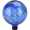 thumbnail image 1 of Outdoor Glass Gazing Ball,  Hand Painted Swirled Sphere Suit for Patio Garden Yard Lawn Gazing Ball Decoration，Blue and Green, 1 of 6