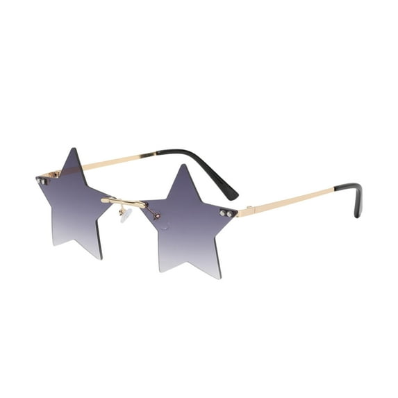 Outdoor Glasses - Star Shape Sunglasses for Stylish Adventurers - Versatile Rimless Design for All Ages and Activities - Comfort and Portability