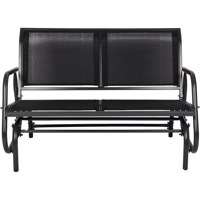 Outdoor Glider Bench 2Person Rocking Loveseat Chair Patio Swing Rocker w/Powder Coated Frame