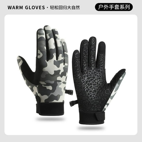 Outdoor Gloves for Men and Women Winter Fleece-Lined Warm Sports Gloves for Running, Hiking, Mountaineering, Cycling Anti-Slip Touchscreen Compatible, Waterproof, Windproof