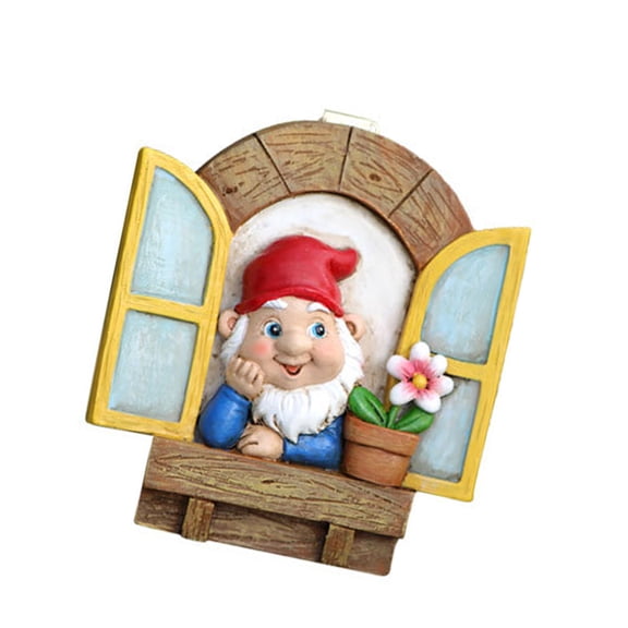 Outdoor Gnomes Tree Faces Decors For Yard And Garden With Colorful Resin Craft Dwarfs For Miniature Landscape