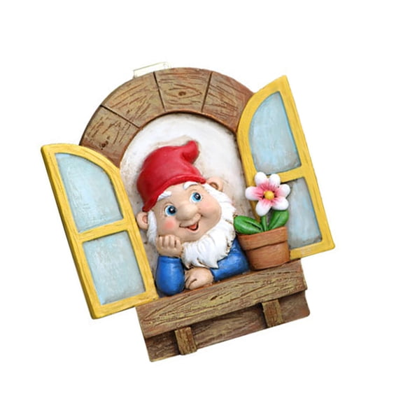 Outdoor Gnomes Tree Faces Decors For Yard And Garden With Colorful Resin Craft Dwarfs For Miniature Landscape