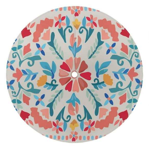 Outdoor Graffiti Bosch Tablecloth with Umbrella Hole and Zipper,Round Waterproof Wrinkle Free Table Cloth Decorative Fabric Washable Table Cover for Patio, Party, Picnic 60 X 60 Inch