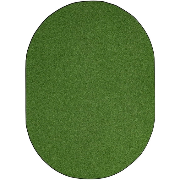 Outdoor Grass Area Rugs with Heavy Duty Non Slip Backing Great for Decks, Patio's & Gazebo's to Pools, Docks & Boats and Other Outdoor Recreational Purposes Standard Artificial Turf - 4' x 6' Oval
