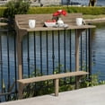 thumbnail image 1 of Outdoor Gray Wood Balcony Table - Perfect For Garden & Patio Made With Living Essential, 1 of 6