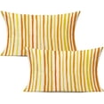 thumbnail image 1 of Outdoor Green Throw Pillow Covers for Patio Bench Garden Porch Sunbrella Furnitures Sage Lines Stripes Cushion Cases Decorative 16x16 Set of 2 for Sofa Couch, 1 of 2