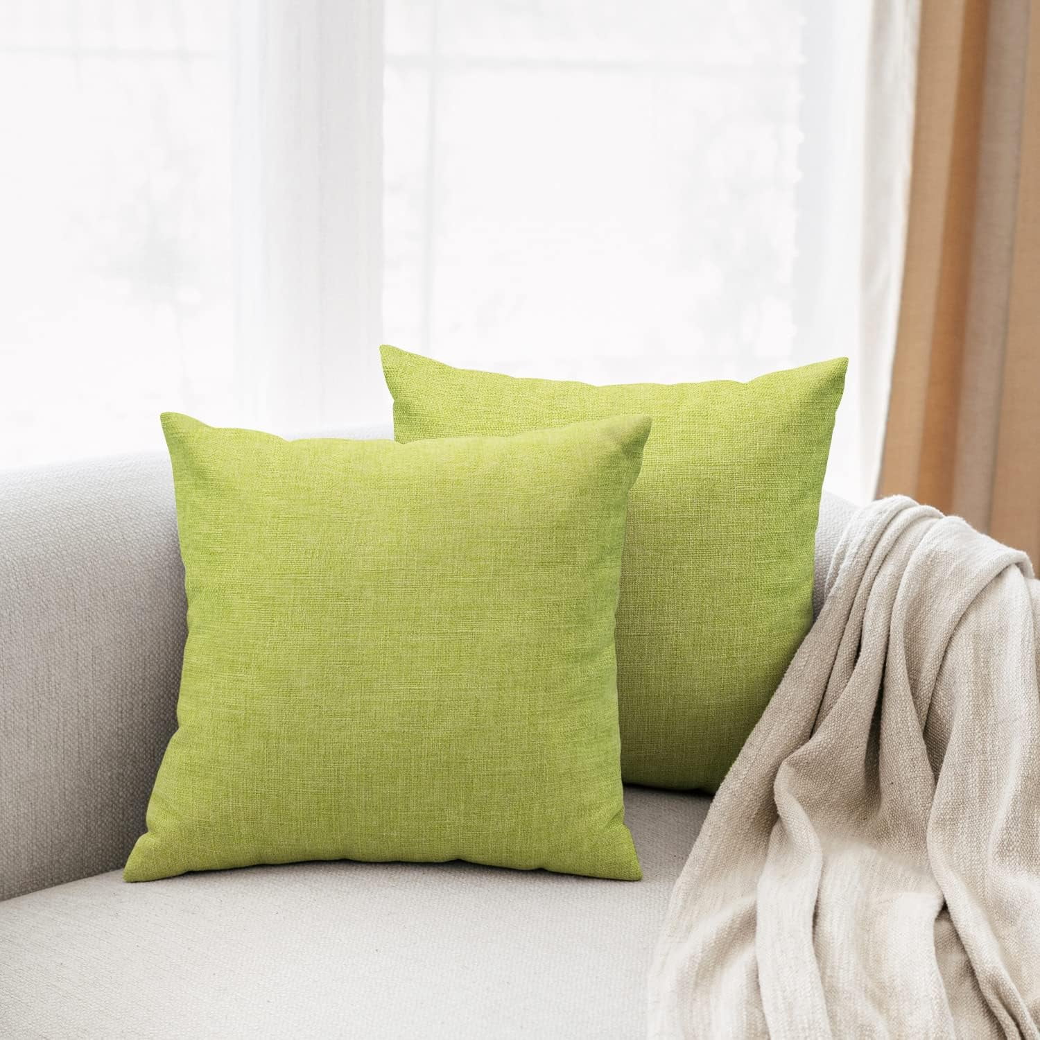 Lime green throw pillow covers best sale