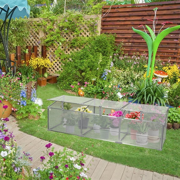 Outdoor Greenhouse, Mini Greenhouse With Aluminum Frame, Openable Top, Translucent Polycarbonate Boards, Small Greenhouse For Backyard, Balcony